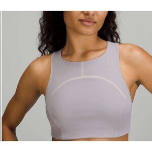 Lululemon Bra Size 8 Tough Train High-Neck BraMedium Support C/D Cup Grey
